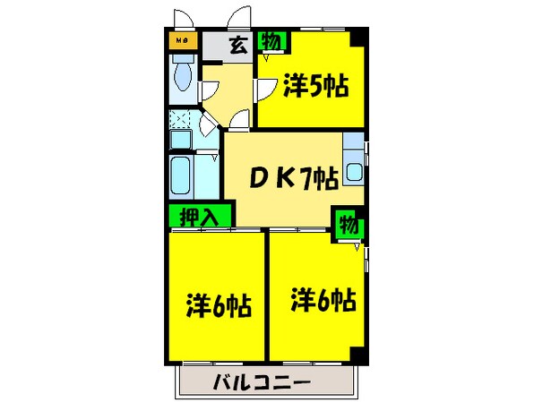 サンコ－トウィングの物件間取画像